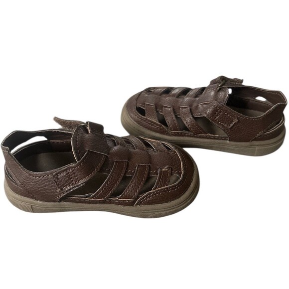 Carters Toddler Boy Size 5 Brown Closed Toe Sandals, Summer - Picture 5 of 7